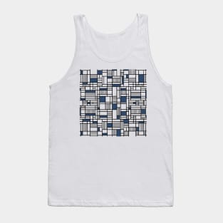 Map Lines Navy Tank Top